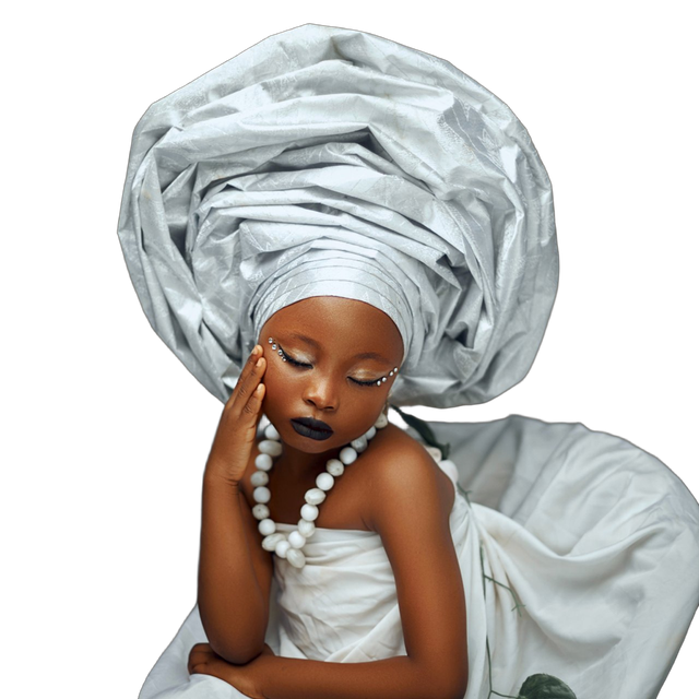 Femme au gélé blanc, détourée